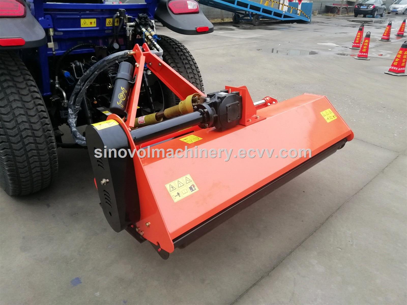 Flail mower with hydraulic side shift