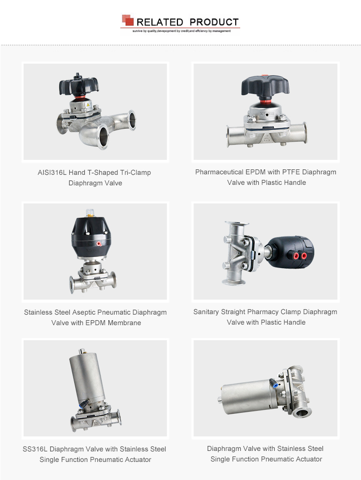 Stainless Steel Sanitary Manual Diaphragm Membrane Valve