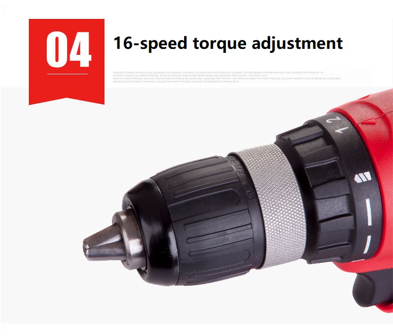 Strong Electric Drill 6000mAh8000mAh12000mAh 54NM Lithiumion Cordless Torque Electric Screwdriver13mm Drill