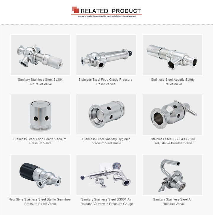 New Style Stainless Steel Sterile Germfree Pressure Relief Valve New Style Stainless Steel Sterile Germfree Pressure Relief Valve