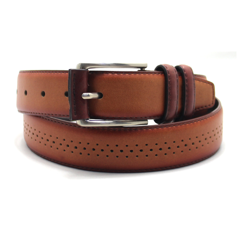 Wholesale Brown Italian Split Leather Casual Jean Belt with Pin Buckle 35-19375