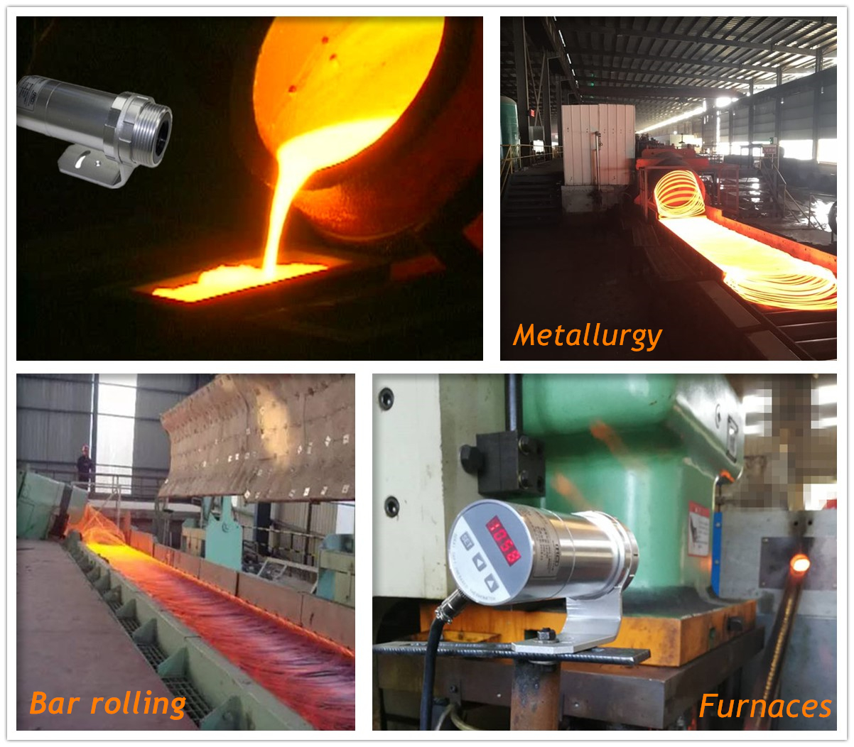 Two Color Infrared Thermometer professional Industrial Pyrometer
