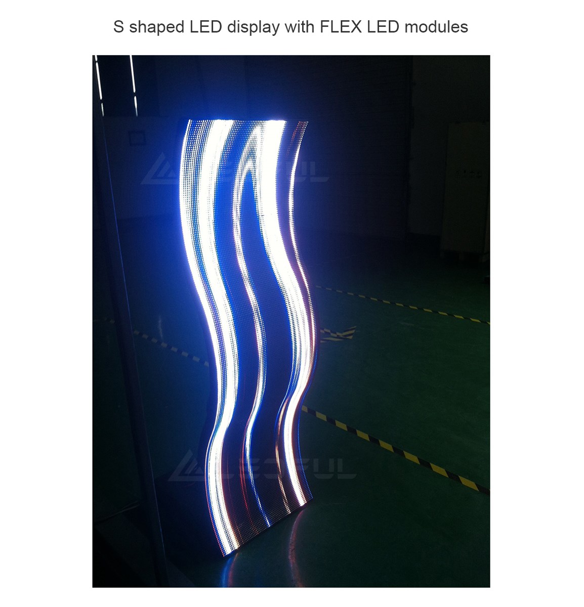 Flexible and soft LED display with irregular shapes