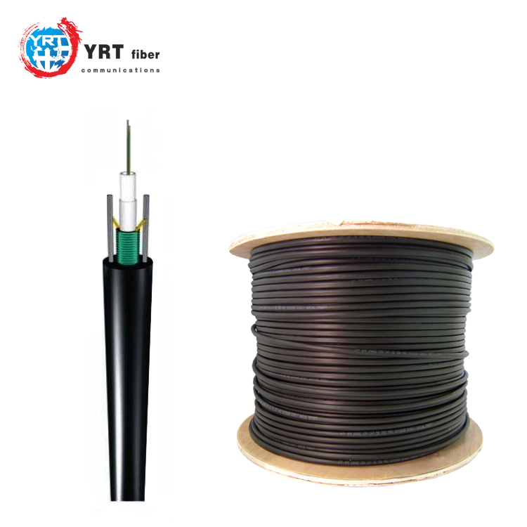 Outdoor Optical Fiber Cable GYXTW 12 core Single Mode Fiber Optic Cable G652D