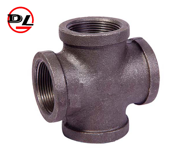 black malleable iron pipe fittings pipe cross