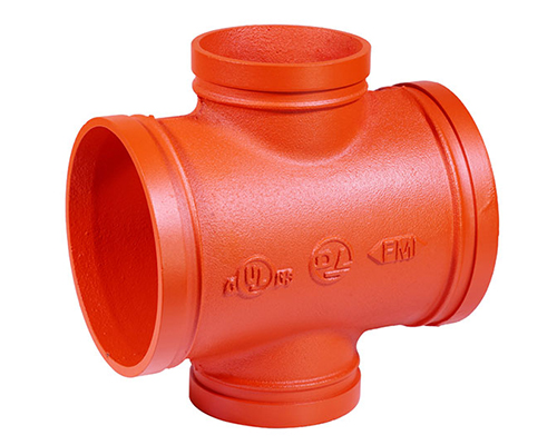 ductile iron pipe fittings pipe cross equal reducing grooved cross