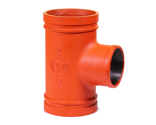 ductile iron pipe fittings threaded equal reducing tee