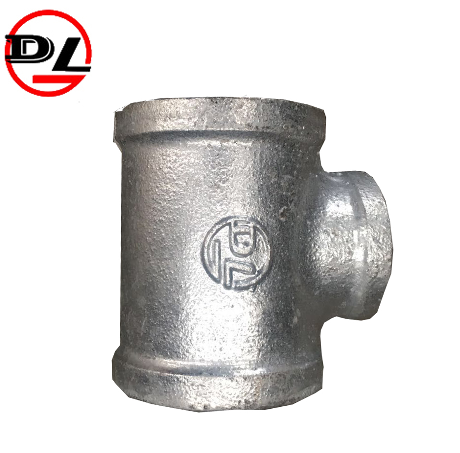 malleable iron pipe fittings reducing equal pipe tee