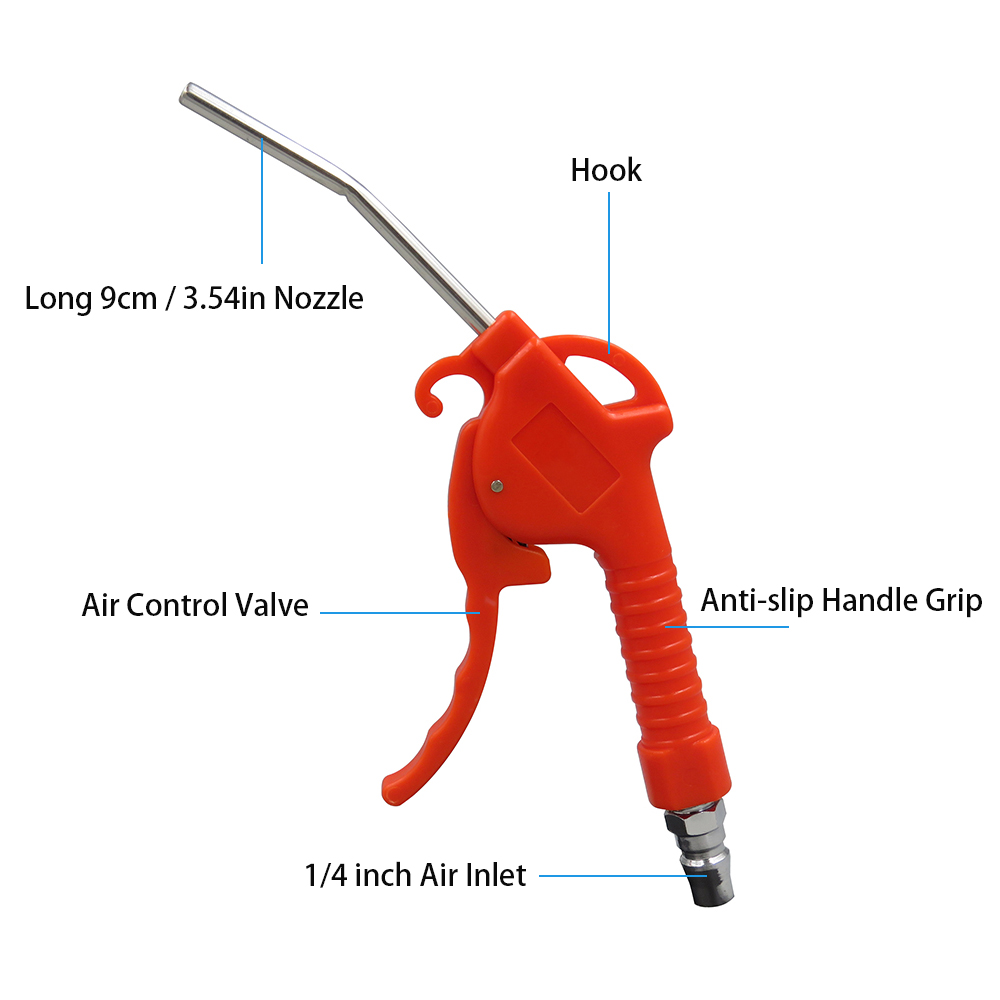 Pneumatic Blow Gun HighPressure Long Mouth Dust Air Gun Blow Kp123