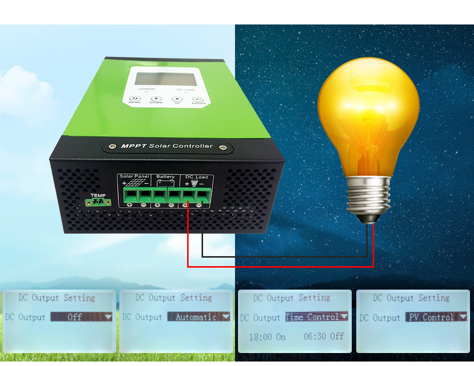 12V 24V 48V automatic recognition MPPT solar controller