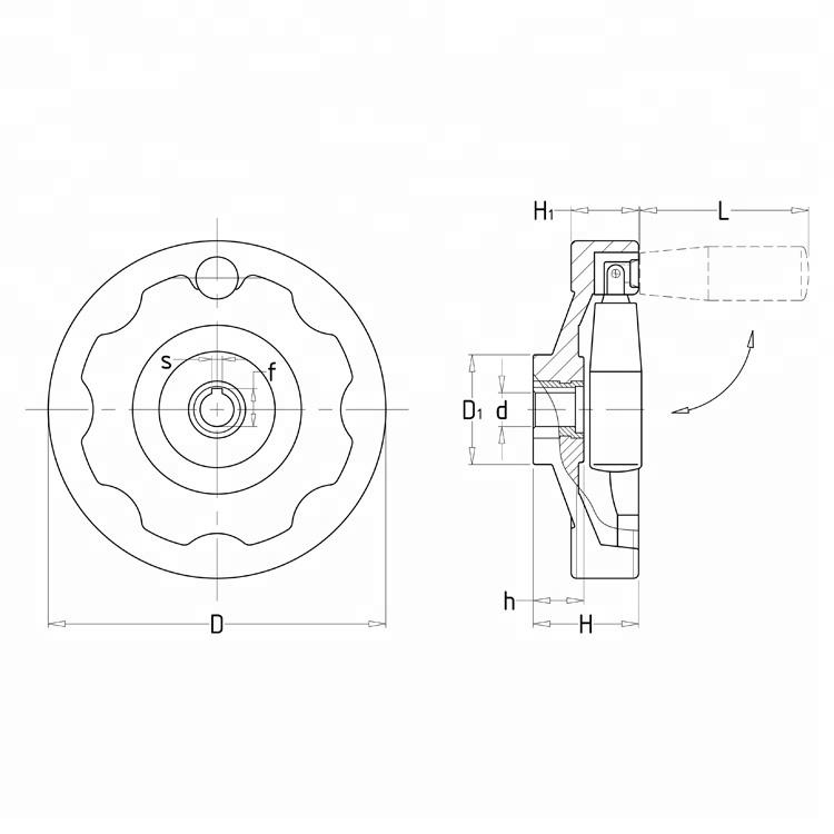 Cheap Price Huali Plastic Lathe Corrugated Handwheel