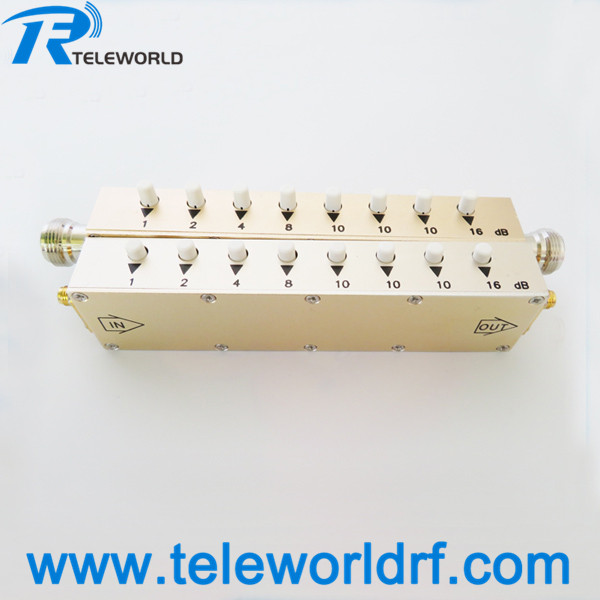 2W SMA rotary variable attenuator 3GHz 6GHz 1dB 10dB 60dB 90dB 50ohms