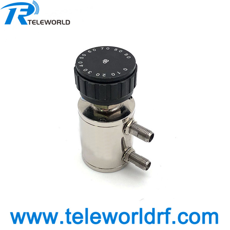 2W SMA rotary variable attenuator 3GHz 6GHz 1dB 10dB 60dB 90dB 50ohms