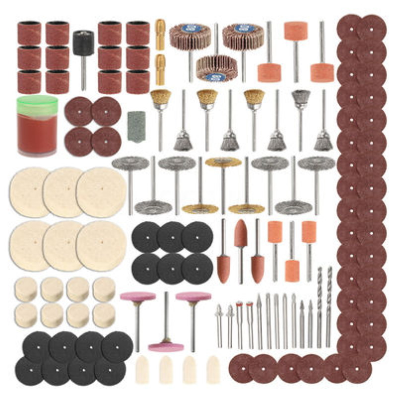 350 Pcs Electric Grinder Accessories Rotary Drill Tool Accessories Bit Polishing Kit In Plastic Box