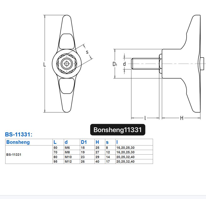 Adjustable M6 revolving handle welding machine handle