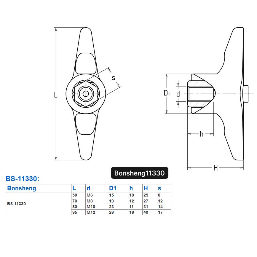 Adjustable M6 revolving handle welding machine handle