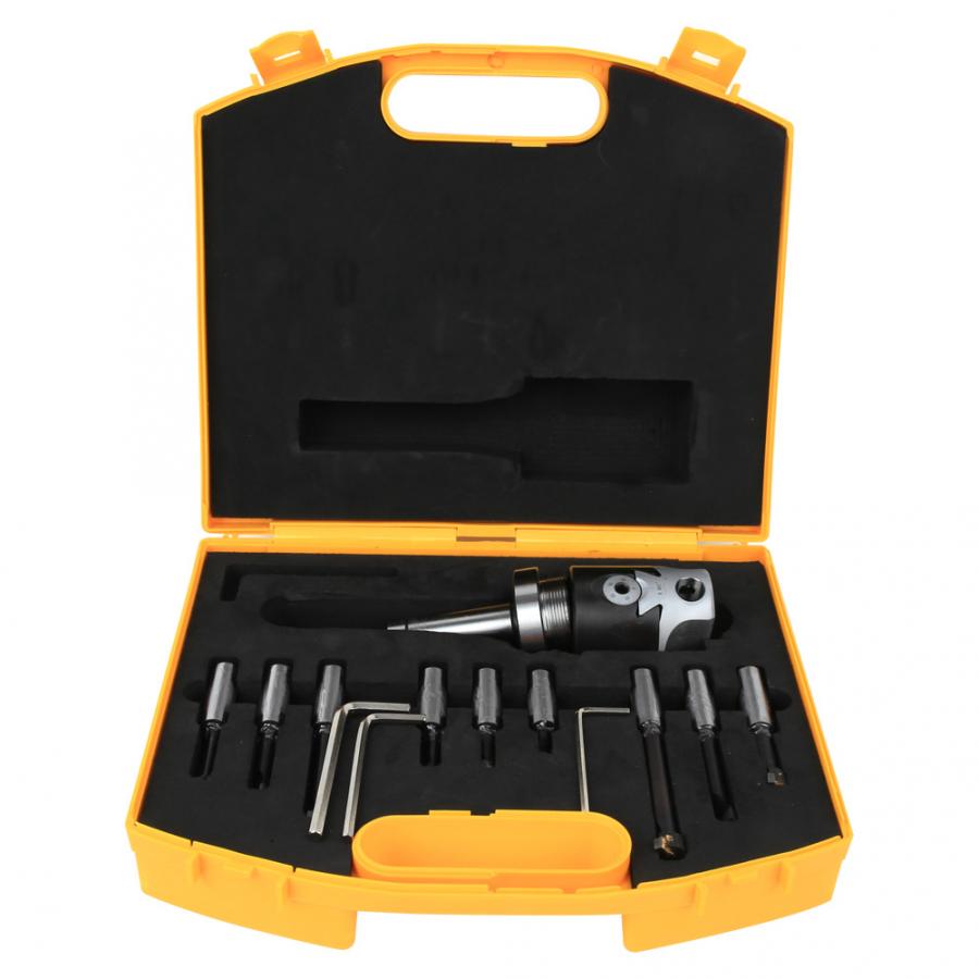 C20F1129pcs C20 Boring Handle F1 Cutter Set with Shank and Set of 9 Pcs Boring Head Bar