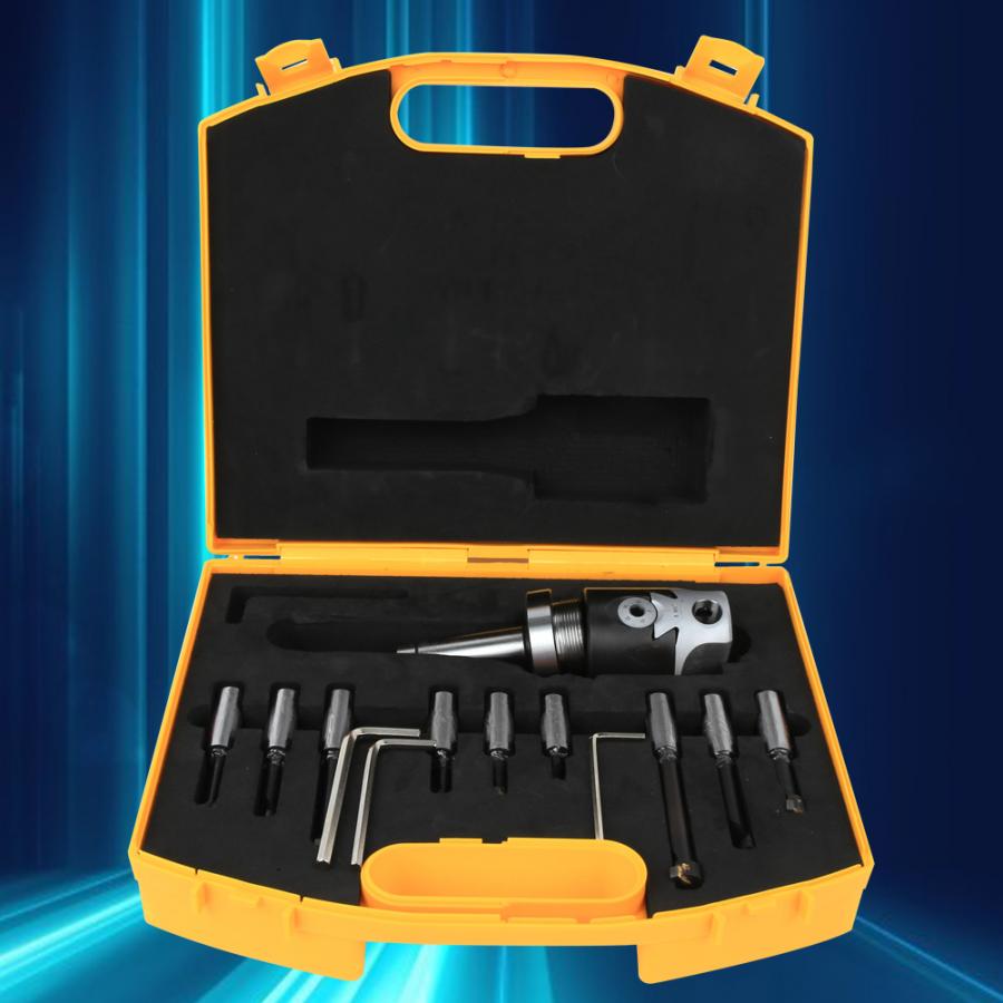 C20F1129pcs C20 Boring Handle F1 Cutter Set with Shank and Set of 9 Pcs Boring Head Bar