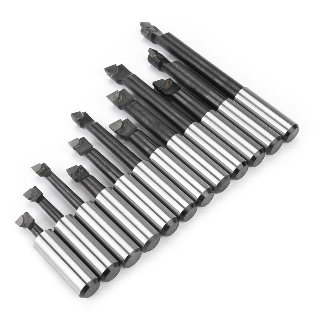 F118mm12PCS Shank Boring Bar Set Carbide Tipped Bars Boring Tool HighSpeed Steel