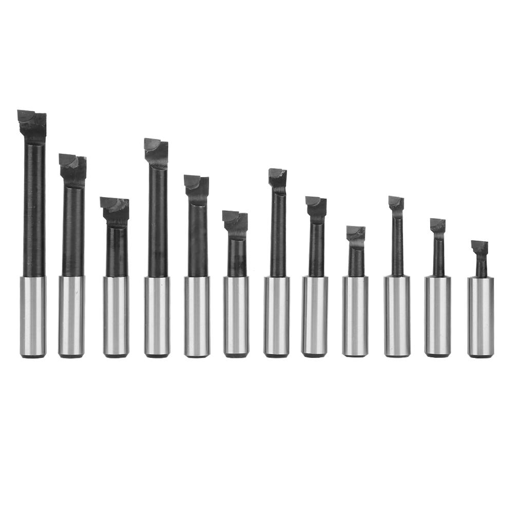 F118mm12PCS Shank Boring Bar Set Carbide Tipped Bars Boring Tool HighSpeed Steel