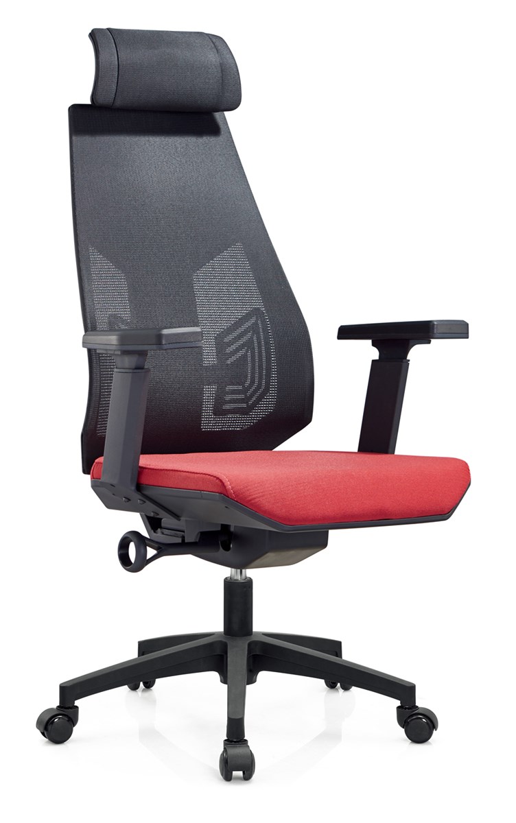 Foshan office furniture black and red swivel executive chair