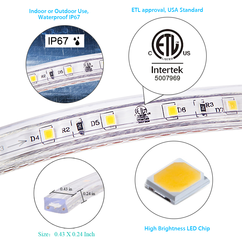 ETL CE 2835SMD 60P LED Strip light