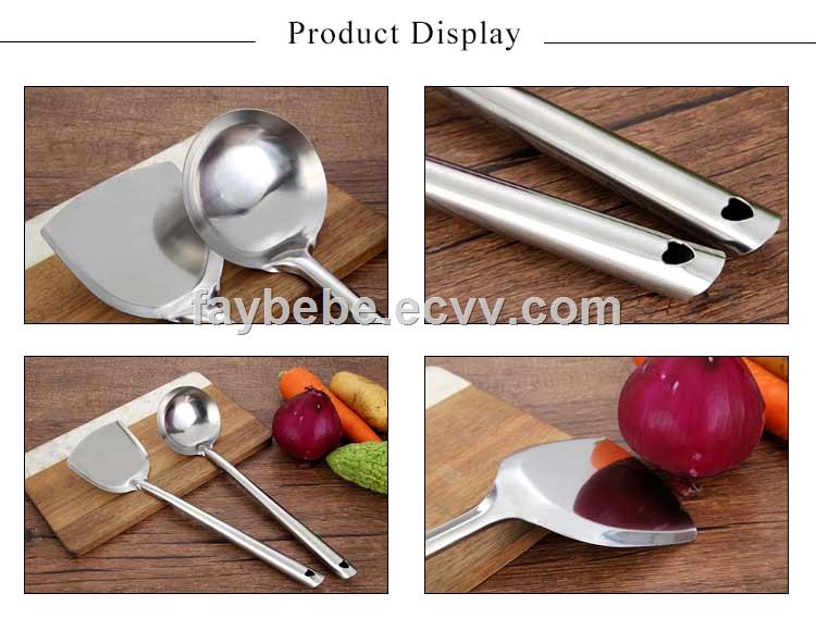 410 Stainless Steel Longer Handle Spatula and Ladle