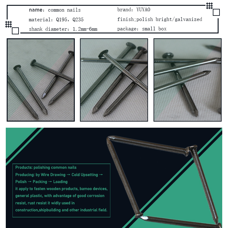 high quality common iron wire nails nail polishing factory price