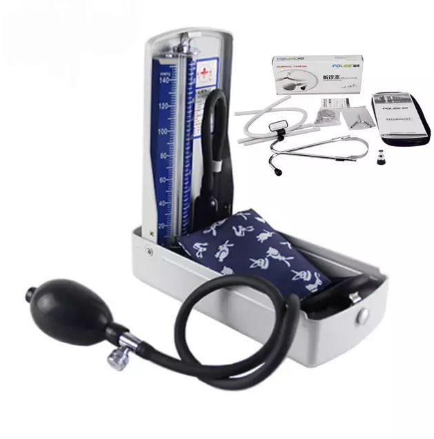 Mercury Sphygmomanometer and Stethoscope Home Health Blood Pressure Monitor Fetal Doppler Medical Equipment Gift Box