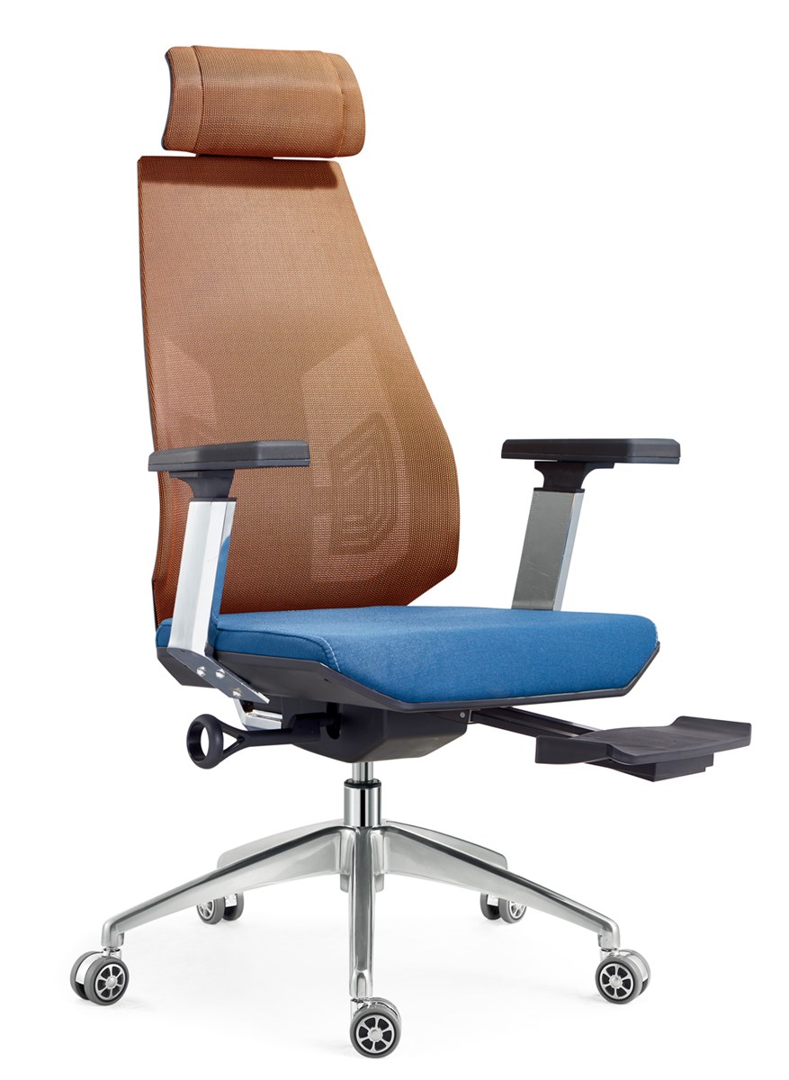 Wholesale comfortable reclining office chair with footrest