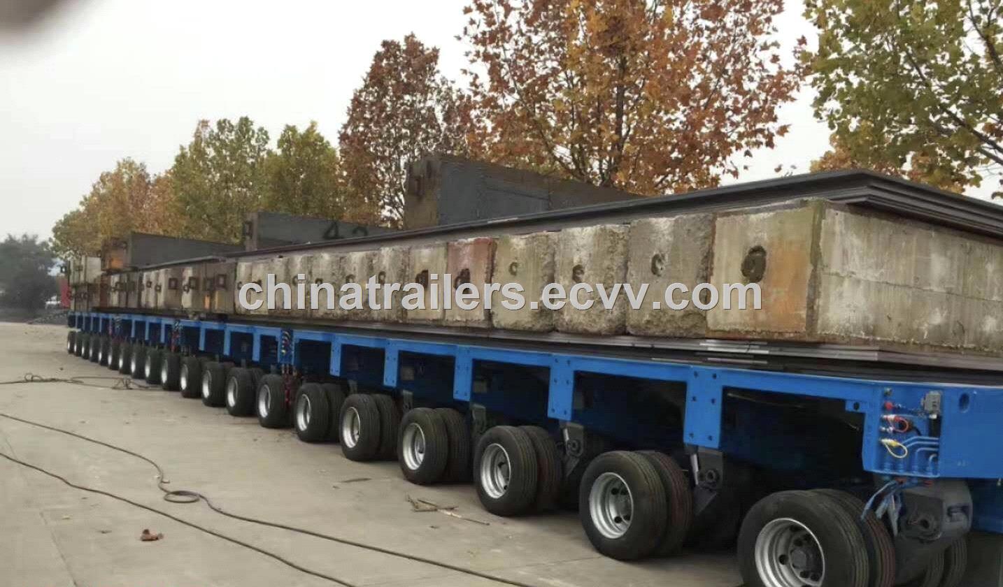 Heavy Duty Multi Axles SelfPropelled Modular Steel Steering Axle Transporter Trailer