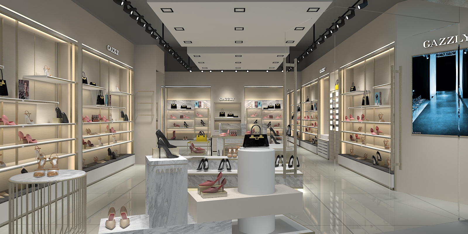 custom made lady fashion apparel garment store display cabinet retail fixture with LED lighting