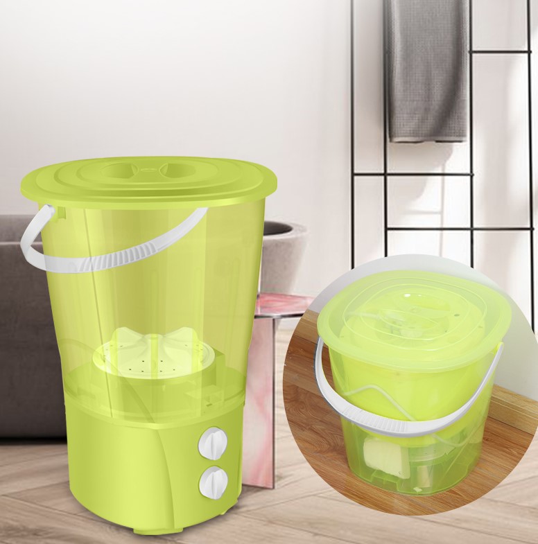 Semiautomatic mini double bucket washing machine