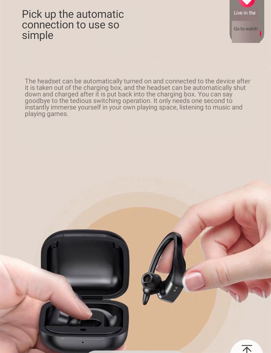 wireless bluetooth headset dualearhanging inear earbuds singleear sport android huawei iPhone vivo oppo mobile phone