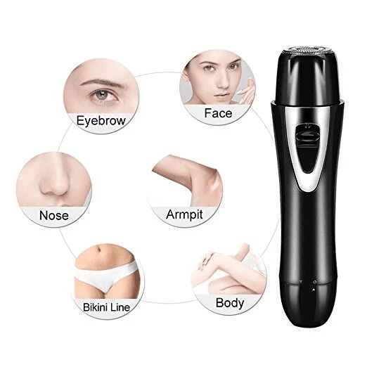 Very eternity Women Electric Hair Trimmer 4 in 1 Lady Facial Shaver for EyebrowHair Removal