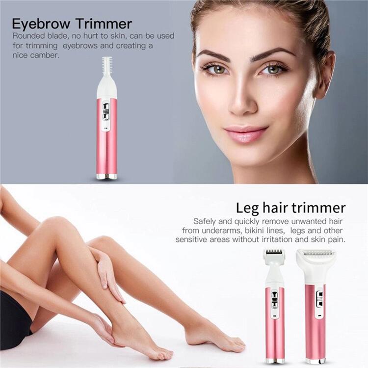 5 in 1 Waterproof Electric Shaver for Pubic Hair Women Bikini Underarm Body Lady Epilator Female Shaving Scraping Epilat