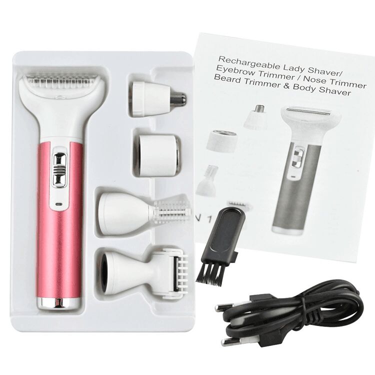 5 in 1 Waterproof Electric Shaver for Pubic Hair Women Bikini Underarm Body Lady Epilator Female Shaving Scraping Epilat