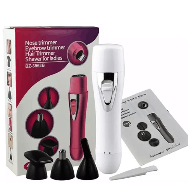 Very eternity Women Electric Hair Trimmer 4 in 1 Lady Facial Shaver for EyebrowHair Removal