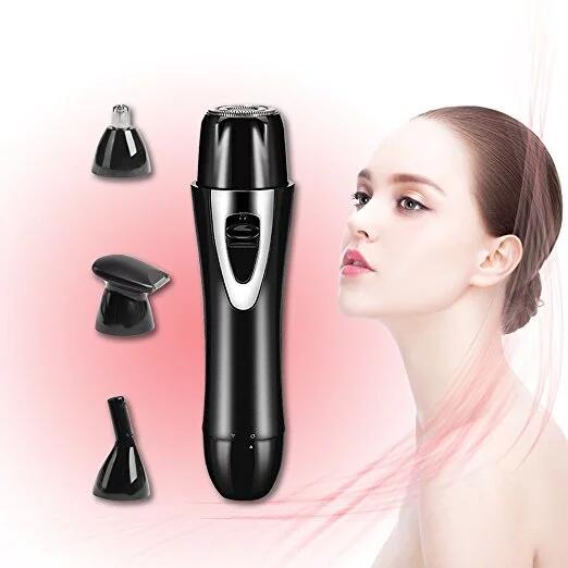 Very eternity Women Electric Hair Trimmer 4 in 1 Lady Facial Shaver for EyebrowHair Removal