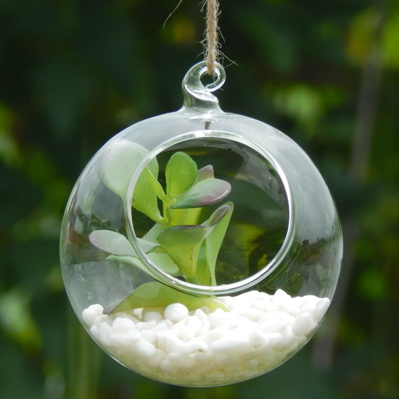 Hanging Glass Terrarium Vase Home Decoration Handmade Wedding Decorative Props Creative Hanging Candle Holder