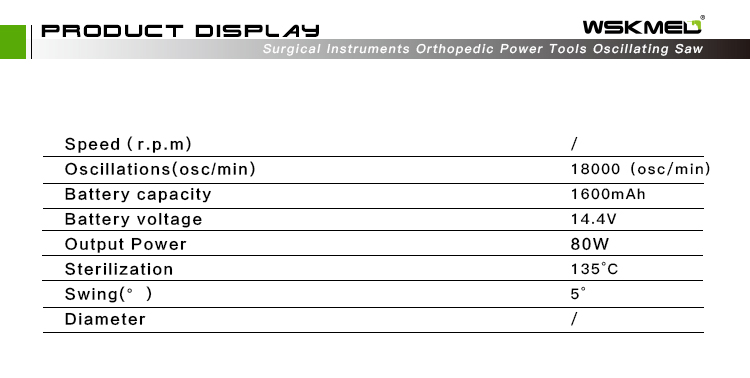 Orthopedic Power Tools Electric Oscillating Saw High Quality for Medical Joint Surgery Hospital Surgical Trauma