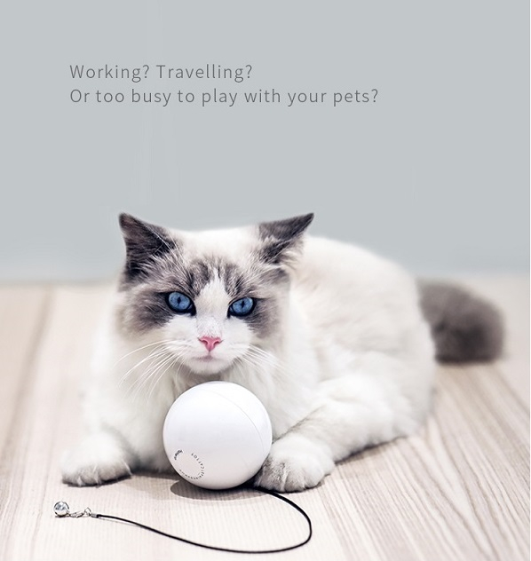 Homerun Smart Interactive Automatic Pet Rolling Ball Products with LED
