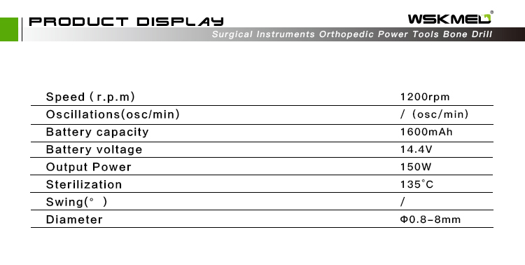 Orthopedic Power Tools Electric Bone Drill Plus High Quality for Medical Surgery Hospital Surgical Trauma