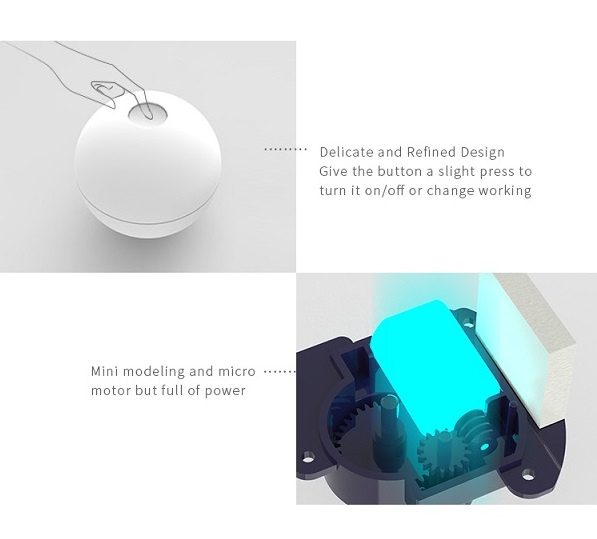 Homerun Smart Interactive Automatic Pet Rolling Ball Products with LED