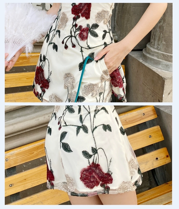 Chinese Style Girls Fashion Sexy Temperament Shorts Two Sets 2020 New Modelled Young Cheongsam Set