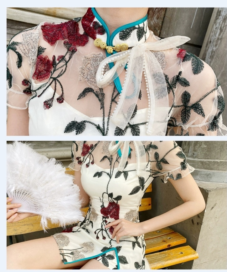 Chinese Style Girls Fashion Sexy Temperament Shorts Two Sets 2020 New Modelled Young Cheongsam Set