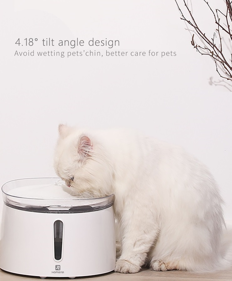 Homerun Custom Automatic LED Bubbling Pet Drinking Eco Cat Water Fountain and Dispenser CE FCC