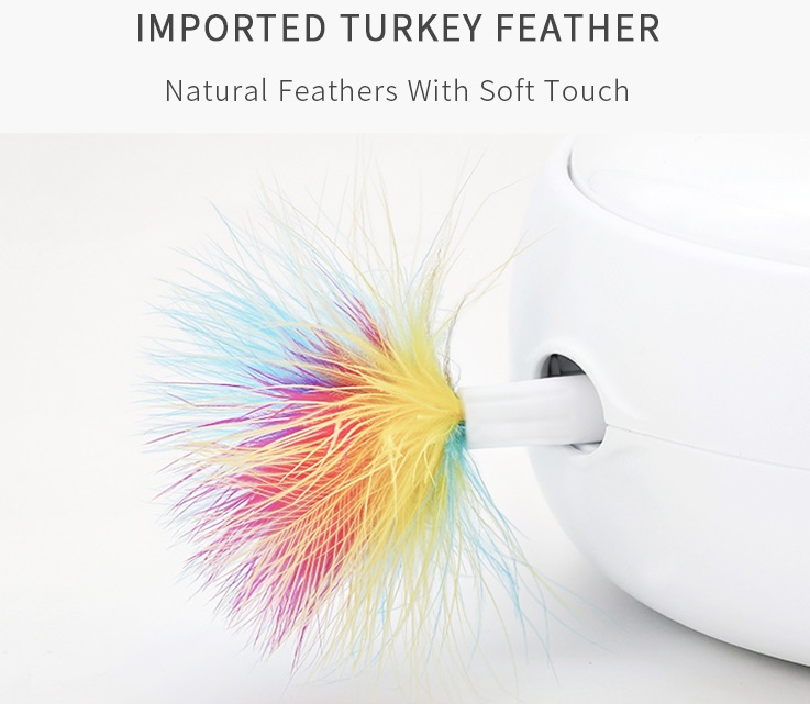 Automatic Electric Smart Interactive Cat Toy Teaser with Random Poping Up Feather LED CE FCC