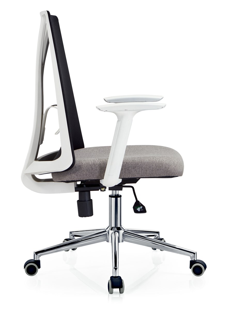Brief design black back gray seat mesh chair for staff