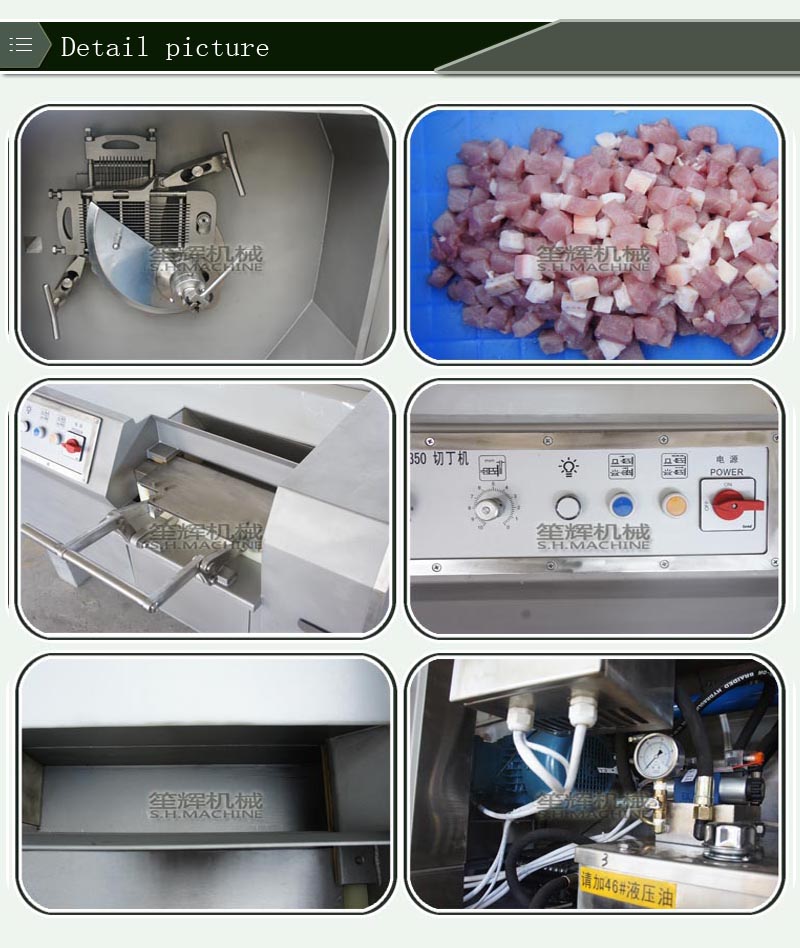 Large frozen meat dicing machine cutting machine